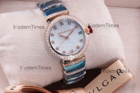 Bvlgari LVCEA Series Diamonds RG/RG TT Wht BVF Automatic/Quartz 