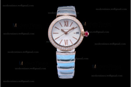 Bvlgari LVCEA Series Diamonds RG/RG TT Wht BVF Automatic/Quartz 