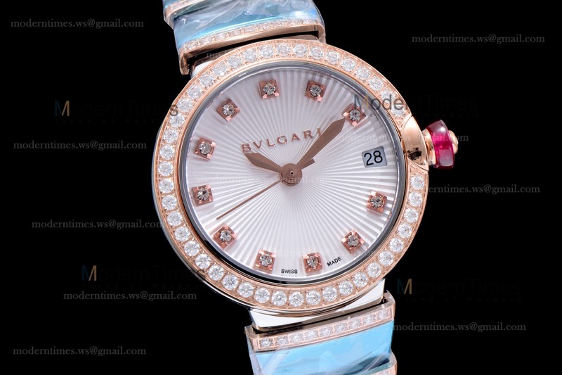Bvlgari LVCEA Series Diamonds RG/RG TT Wht BVF Automatic/Quartz 