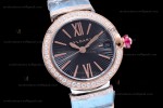 Bvlgari LVCEA Series Diamonds RG/RG TT Blk BVF Automatic/Quartz 
