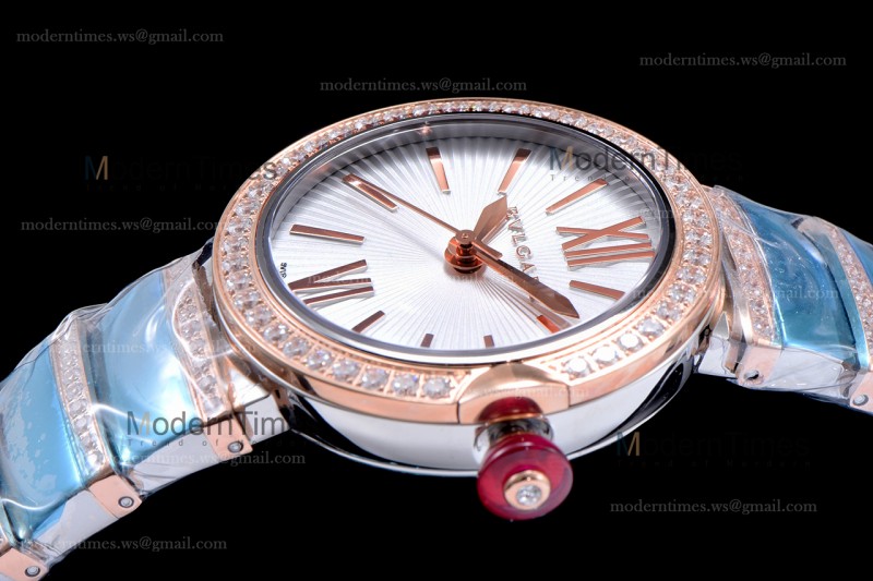 Bvlgari LVCEA Series Diamonds RG/RG TT Wht BVF Automatic/Quartz 