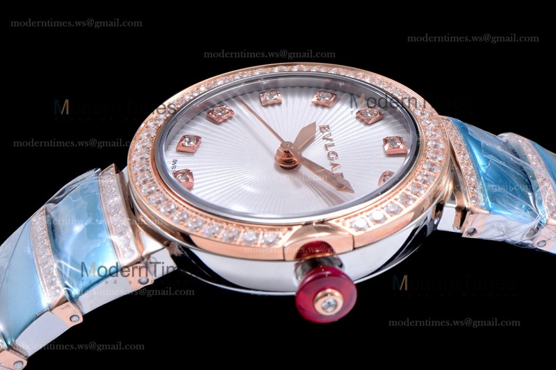 Bvlgari LVCEA Series Diamonds RG/RG TT Wht BVF Automatic/Quartz 