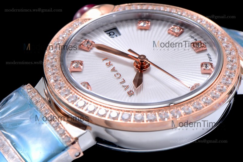 Bvlgari LVCEA Series Diamonds RG/RG TT Wht BVF Automatic/Quartz 