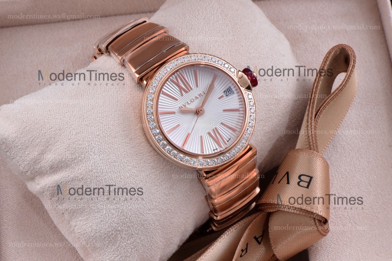 Bvlgari LVCEA Series Diams RG/RG Wht BVF Automatic/Quartz 