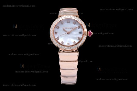 Bvlgari LVCEA Series Diams RG/RG Wht BVF Automatic/Quartz 
