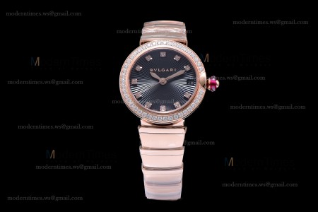 Bvlgari LVCEA Series Diams RG/RG Blk BVF Automatic/Quartz 