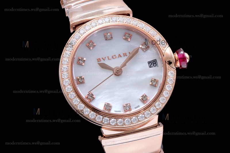 Bvlgari LVCEA Series Diams RG/RG Wht BVF Automatic/Quartz 