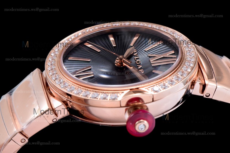 Bvlgari LVCEA Series Diams RG/RG Blk BVF Automatic/Quartz 
