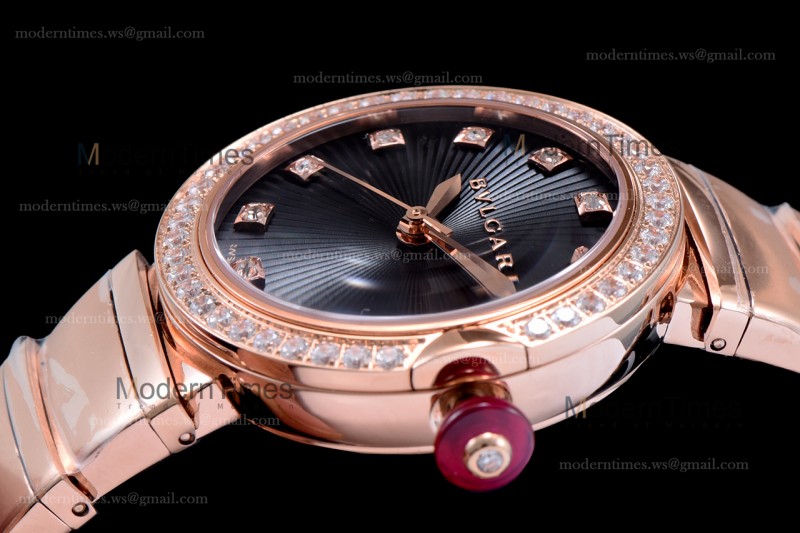 Bvlgari LVCEA Series Diams RG/RG Blk BVF Automatic/Quartz 