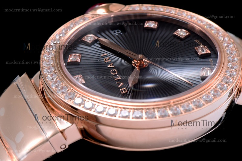 Bvlgari LVCEA Series Diams RG/RG Blk BVF Automatic/Quartz 