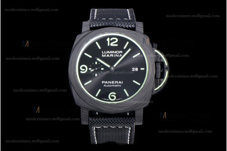 Panerai Luminor Series Carbon SS/LE Blk/Blk VSF Automatic PAM01118