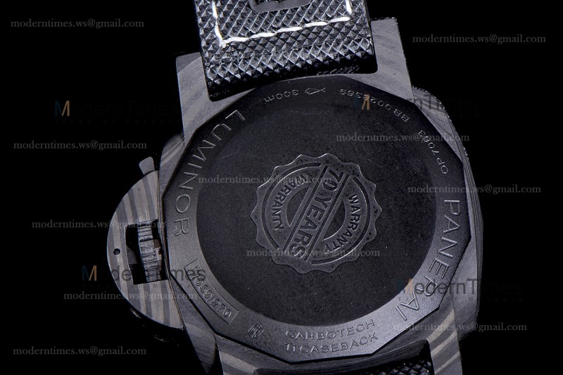 Panerai Luminor Series Carbon SS/LE Blk/Blk VSF Automatic PAM01118