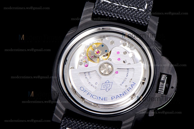 Panerai Luminor Series Carbon SS/LE Blk/Blk VSF Automatic PAM01118
