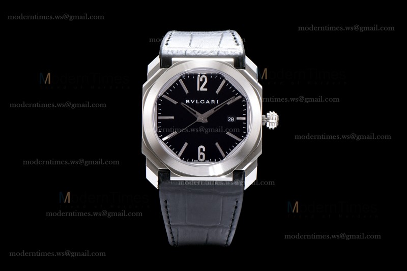 Bvlgari OCTO Series SS/LE Blk/Blk ZLO Automatic 101964 BGO41BSLD