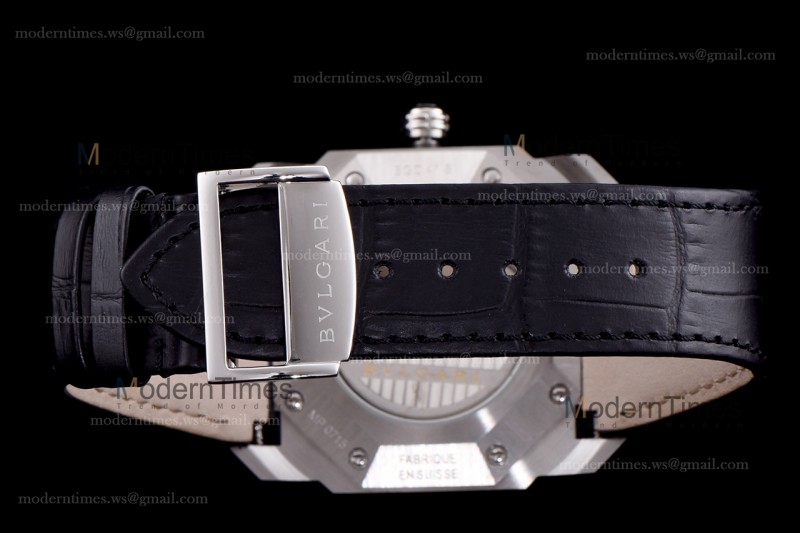 Bvlgari OCTO Series SS/LE Blk/Blk ZLO Automatic 101964 BGO41BSLD