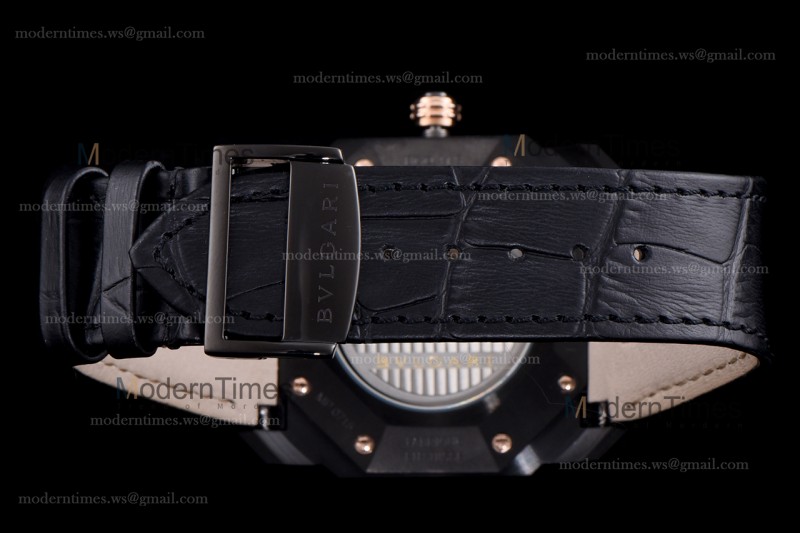 Bvlgari OCTO Series TT/RG PVD/LE Blk/Blk ZLO Automatic 102485 BGO41BBSPGVD
