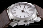 Bvlgari OCTO Series SS/LE Wht/Bro ZLO Automatic 102207 BGO41WSLD