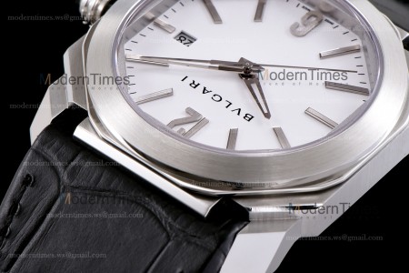 Bvlgari OCTO Series SS/LE Wht/Blk ZLO Automatic 102207 BGO41WSLD