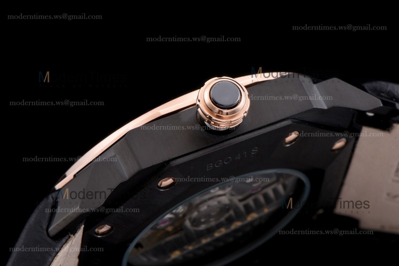 Bvlgari OCTO Series TT/RG PVD/LE Blk/Blk ZLO Automatic 102485 BGO41BBSPGVD