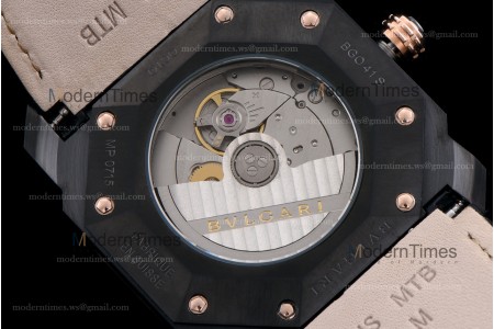 Bvlgari OCTO Series TT/RG PVD/LE Blk/Blk ZLO Automatic 102485 BGO41BBSPGVD