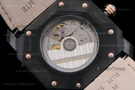 Bvlgari OCTO Series TT/RG PVD/LE Blk/Blk ZLO Automatic 102485 BGO41BBSPGVD