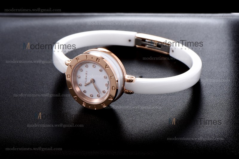 Bvlgari Bzero1 Series Diams RG/LE Wht/Wht ZLO Quartz 102086 BZ23WSCC.M