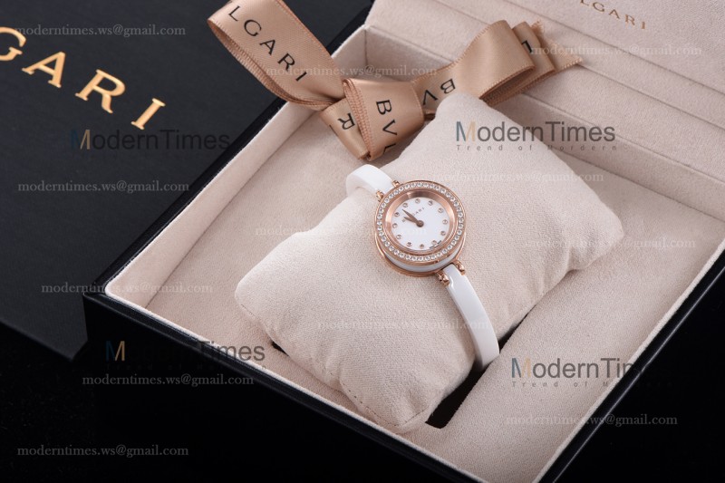 Bvlgari Bzero1 Series Diams RG/LE Wht/Wht ZLO Quartz 102398 BZ23WSGDL/12