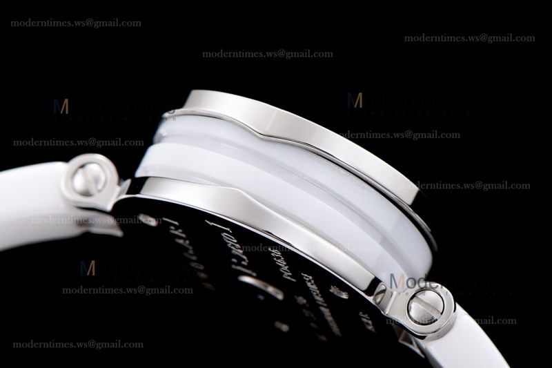 Bvlgari Bzero1 Series Diams SS/LE Wht/Wht ZLO Quartz 102397 BZ23BSDL/12