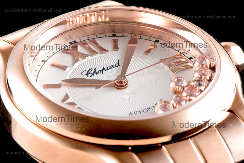 Chopard Happy Diamonds Sapphire RG/RG Wht YFF ASIA2892-2 Automatic 274808-5002