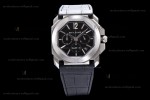 Bvlgari OCTO Series SS/LE Blk/Blk ZLO Quartz 102103 BGO41BSLDCH