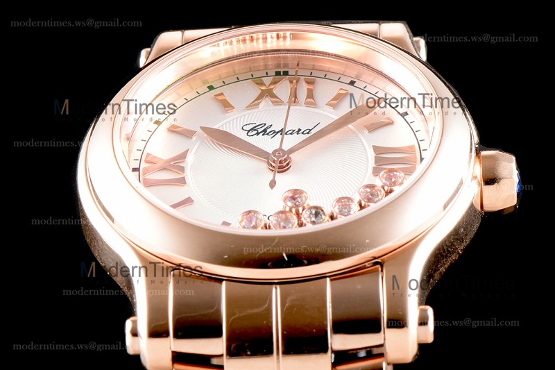 Chopard Happy Diamonds Sapphire RG/RG Wht YFF ASIA2892-2 Automatic 274808-5002