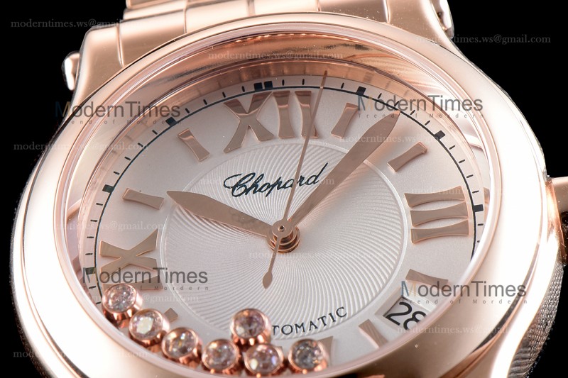 Chopard Happy Diamonds Sapphire RG/RG Wht YFF ASIA2892-2 Automatic 274808-5002