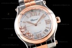 Chopard Happy Diamonds Sapphire RG/RG TT Wht YFF ASIA2892-2 Automatic 278559-6009
