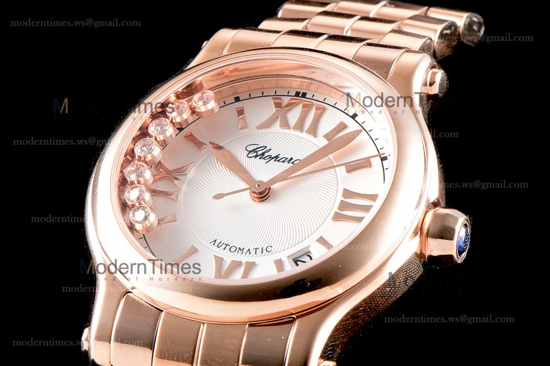 Chopard Happy Diamonds Sapphire RG/RG Wht YFF ASIA2892-2 Automatic 274808-5002