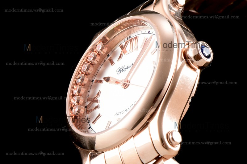 Chopard Happy Diamonds Sapphire RG/RG Wht YFF ASIA2892-2 Automatic 274808-5002