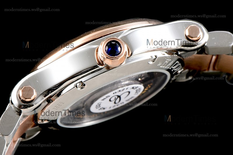 Chopard Happy Diamonds Sapphire RG/RG TT Wht YFF ASIA2892-2 Automatic 278559-6009