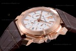 Bvlgari OCTO Series RG/LE Wht/Bro ZLO Quartz 102115 BGOP41BGLDCH
