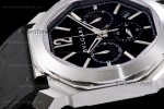 Bvlgari OCTO Series SS/LE Blk/Blk ZLO Quartz 102103 BGO41BSLDCH