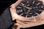 Bvlgari OCTO Series RG/LE Blk/Blk ZLO Quartz 102115 BGOP41BGLDCH