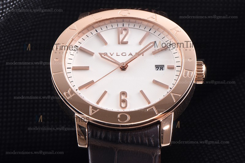 Bvlgari Bvlgari Series RG/LE Wht/Bro  JUN Automatic 101869 BBP39WGLD