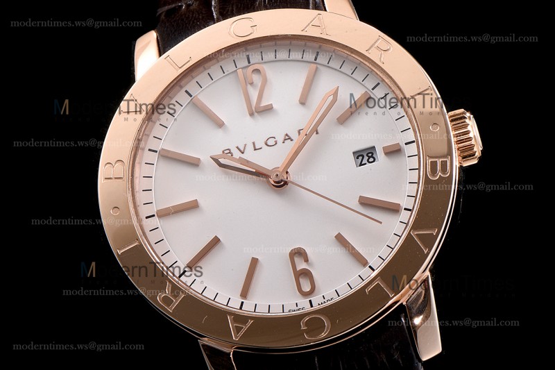 Bvlgari Bvlgari Series RG/LE Wht/Bro  JUN Automatic 101869 BBP39WGLD
