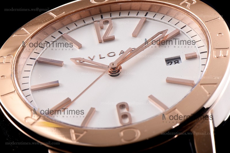 Bvlgari Bvlgari Series RG/LE Wht/Bro  JUN Automatic 101869 BBP39WGLD
