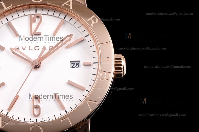 Bvlgari Bvlgari Series RG/LE Wht/Bro  JUN Automatic 101869 BBP39WGLD