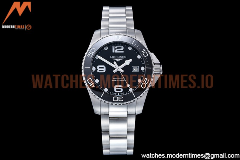 Longines - HydroConquest Mens 43mm SS/SS Black XF A2892