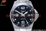 Longines - HydroConquest Mens 43mm SS/SS Black XF A2892
