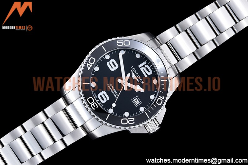 Longines - HydroConquest Mens 43mm SS/SS Black XF A2892