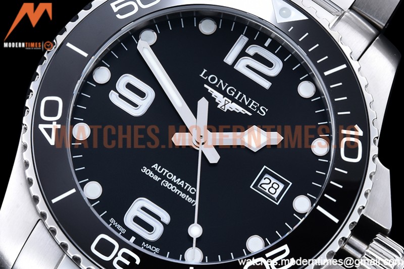 Longines - HydroConquest Mens 43mm SS/SS Black XF A2892