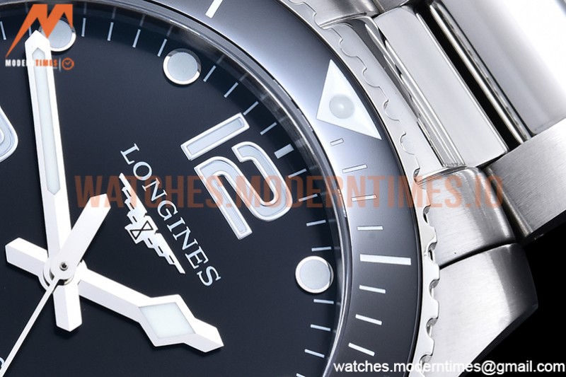 Longines - HydroConquest Mens 43mm SS/SS Black XF A2892