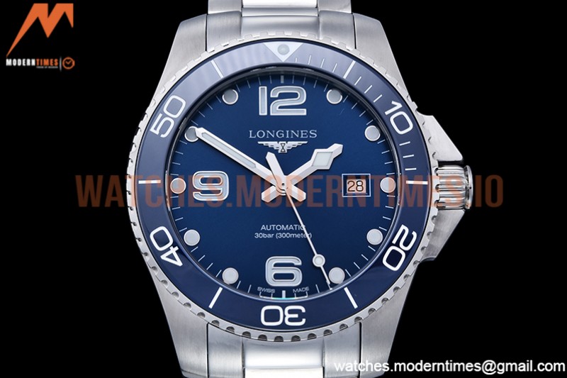 Longines - HydroConquest Mens 43mm SS/SS Blue XF A2892