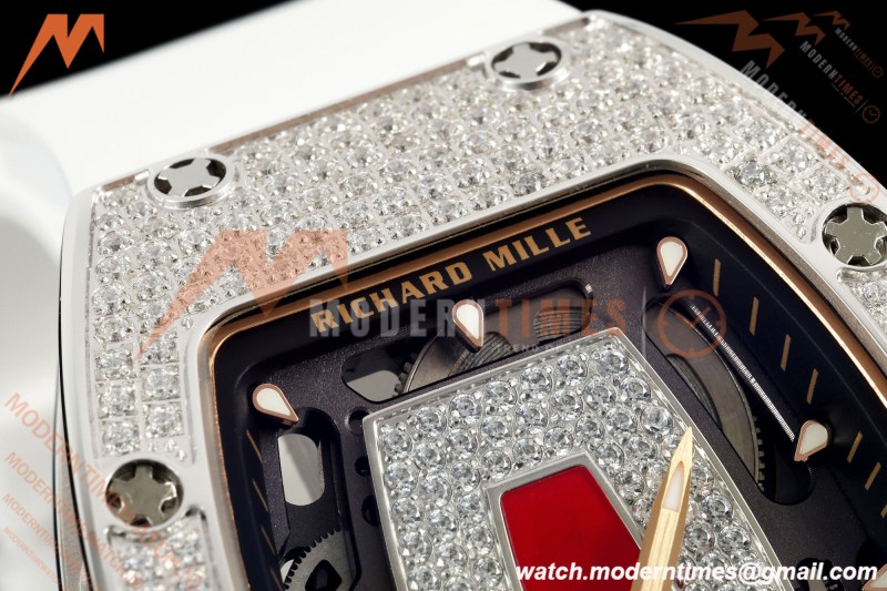 Richard Mille - RM07-01 Snow Set Diamond Crested Wht/RU Red Lips ZF Asian CRMA2